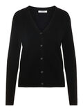 Pieces BUTTON-UP RIBBED CARDIGAN, Black, highres - 17100780_Black_001.jpg