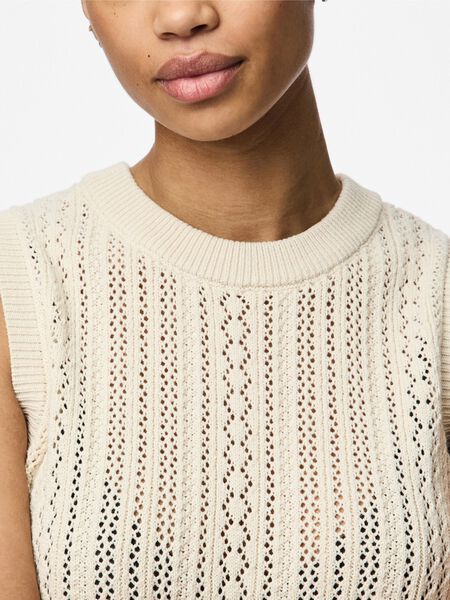 OYOANGLE Women's Ribbed Knit Button Down Tank Top - Sleeveless Crew Neck Crop Vest, Stretchy Casual Top