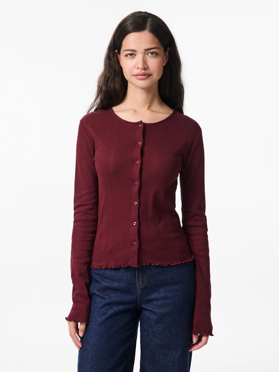 Pieces PCMARIE CARDIGAN, Tawny Port, highres - 17152189_TawnyPort_003.jpg