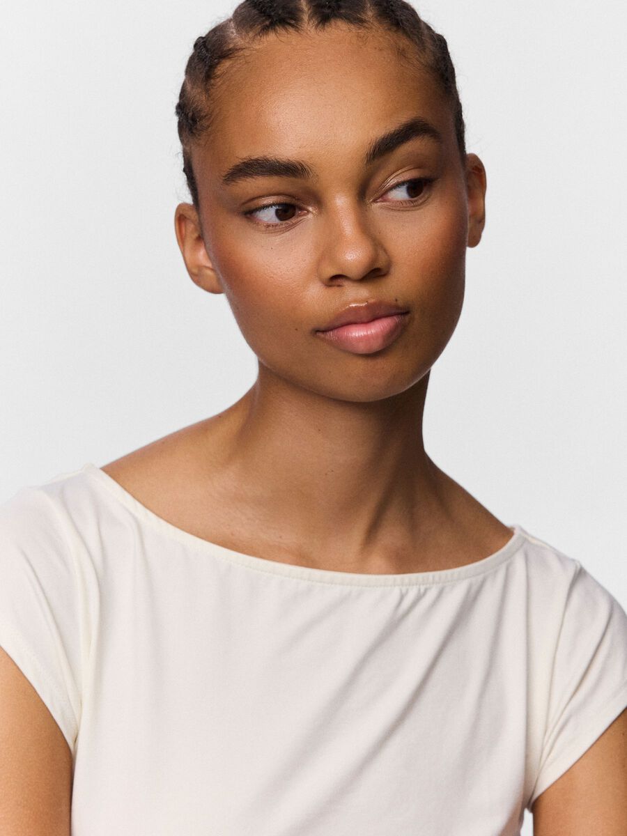 Carousel image 4 PCMELLY BOATNECK  TOP, Coconut Milk