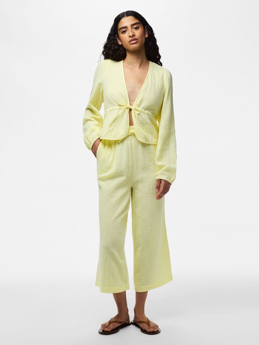 Carousel image 5 PCSASTINA HW MUSSELIN CULOTTE-BUKSER, French Vanilla