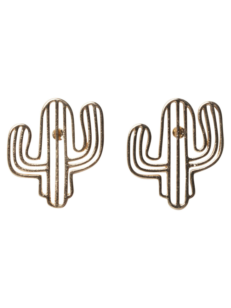 Pieces CACTUS OORSTEKERS, Gold Colour, highres - 17093290_GoldColour_655944_001.jpg