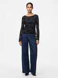Product image thumbnail - PCFLIKKA MESH LONG SLEEVED TOP, Black | 3