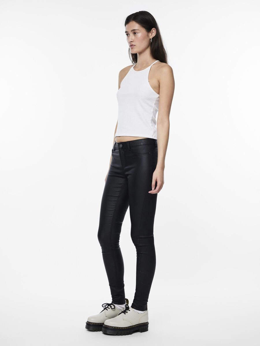 Pieces PCSHAPE-UP MW SKINNY FIT JEANS, Black, highres - 17108412_Black_005.jpg