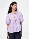 Pieces PCJOLLY TIE PUFF SLEEVED TOP, Pastel Lilac, highres - 17148315_PastelLilac_003.jpg