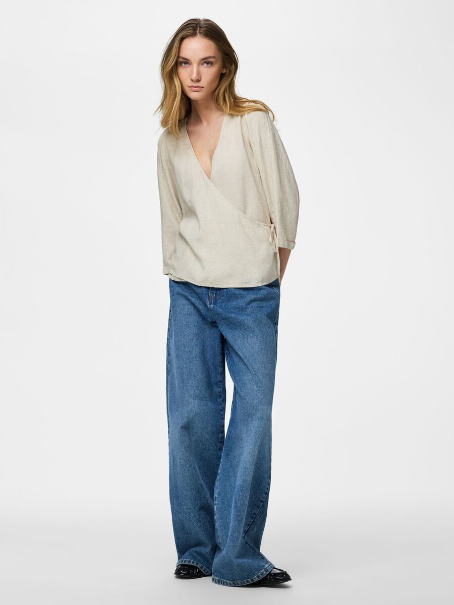 Carousel image - PCPIA 3/4 H&Oslash;RBLANDING SL&Aring;-OM-BLUSE, Birch | 3