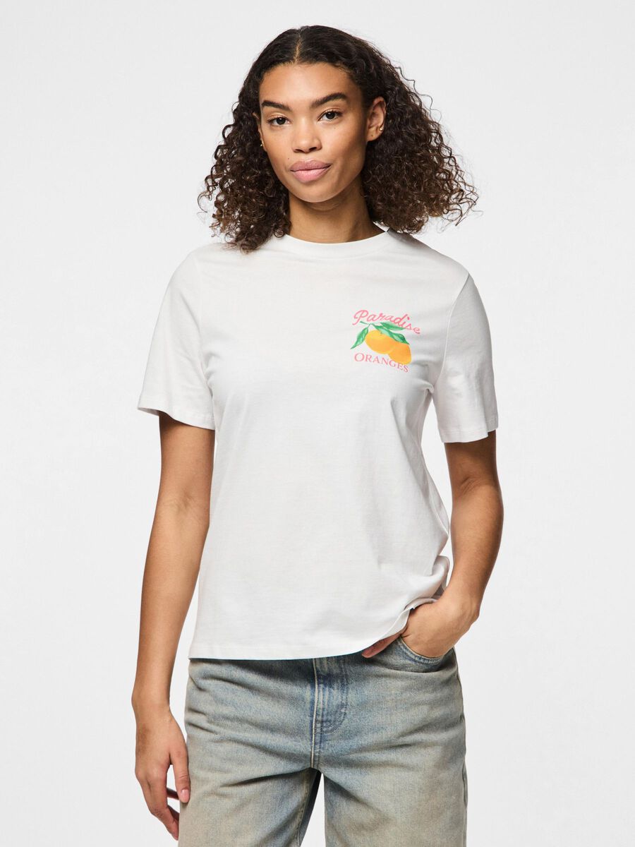 Pieces PCSUMMER PRINTET T-SHIRT, Bright White, highres - 17155375_BrightWhite_1161547_003.jpg