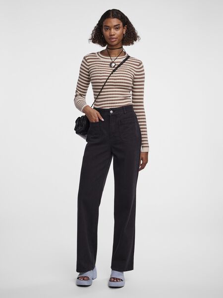 Pieces PCAMA HW JEANS MED VIDA BEN, Black Denim, highres - 17141247_BlackDenim_005.jpg