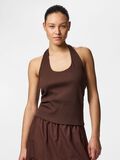 Product image thumbnail - PCMAY  HALTERNECK TOP, Chicory Coffee | 1