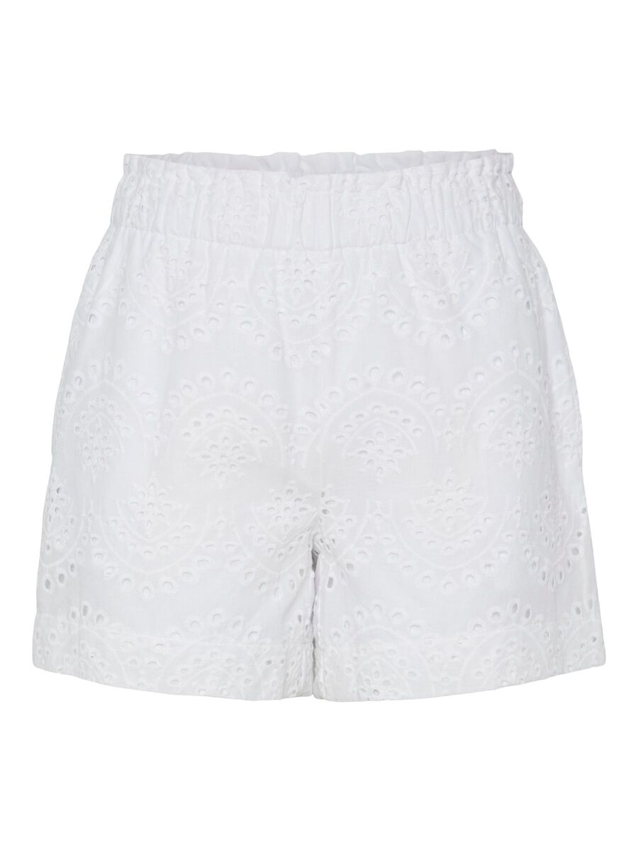 Pieces PCVILDE - BRODERIE ANGLAISE SHORT, Bright White, highres - 17154745_BrightWhite_001.jpg