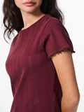 Pieces PCMARIE POINTELLE T-SHIRT, Tawny Port, highres - 17152053_TawnyPort_006.jpg