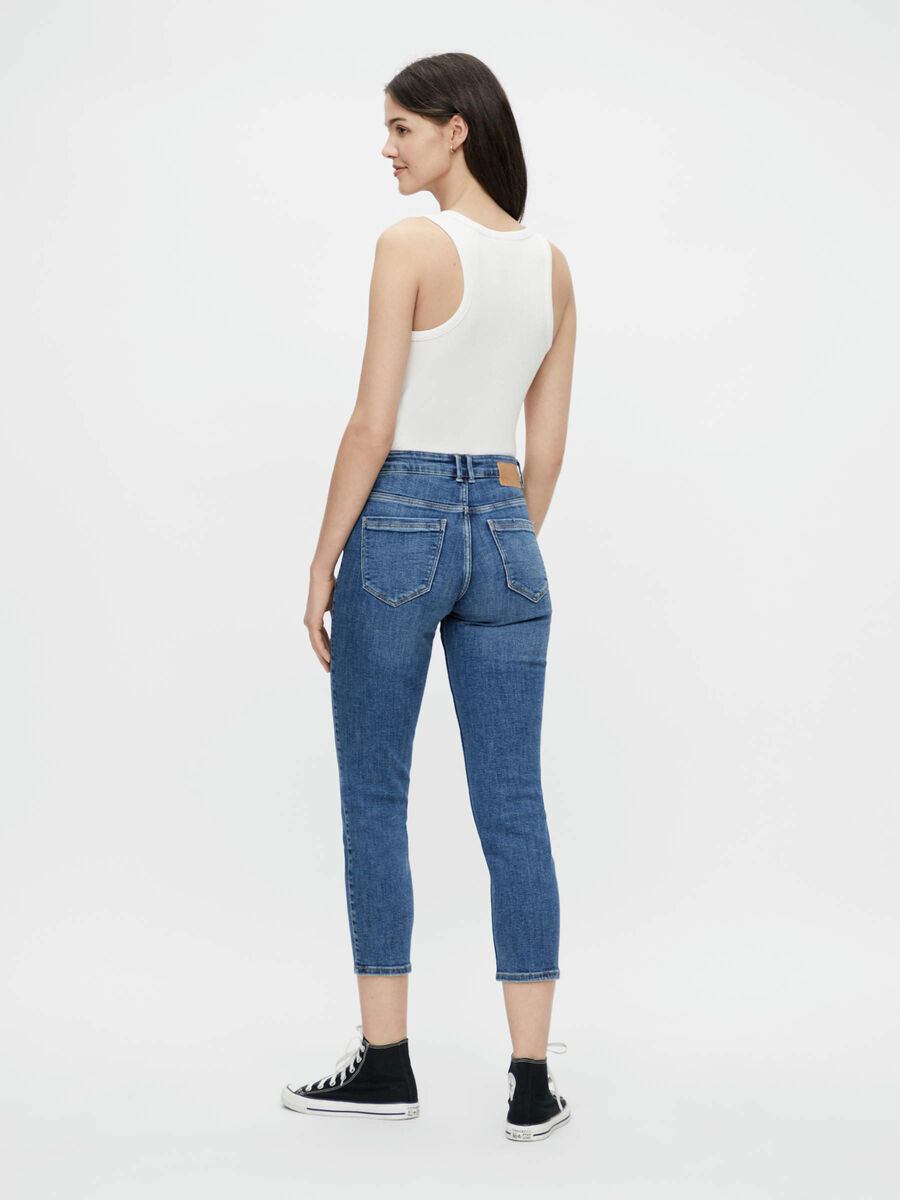 Pieces BLEU JEAN TAILLE MI-HAUTE, Medium Blue Denim, highres - 17106398_MediumBlueDenim_004.jpg