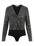 Pieces WRAP-FRONT SEQUIN BODYSUIT, Black, highres - 17104199_Black_765779_001.jpg