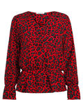 Pieces LANGERMET LEOPARD BLUSE, Flame Scarlet, highres - 17091015_FlameScarlet_638835_001.jpg