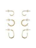 Pieces SET VAN 3 OORBELLEN, Gold Colour, highres - 17115457_GoldColour_001.jpg