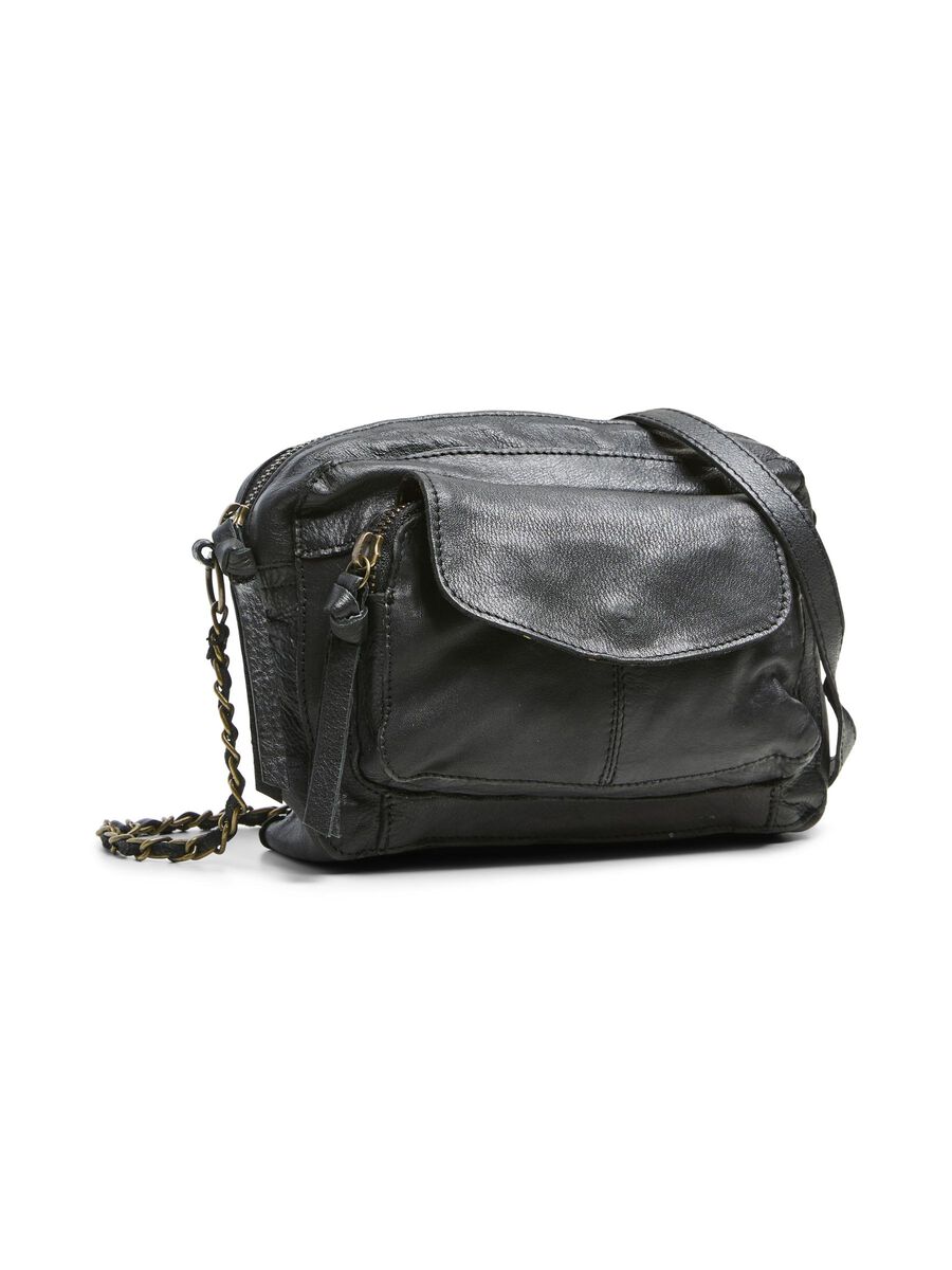 Hav Unravel renovere LÆDER CROSSOVER-TASKE (Black) | Pieces®