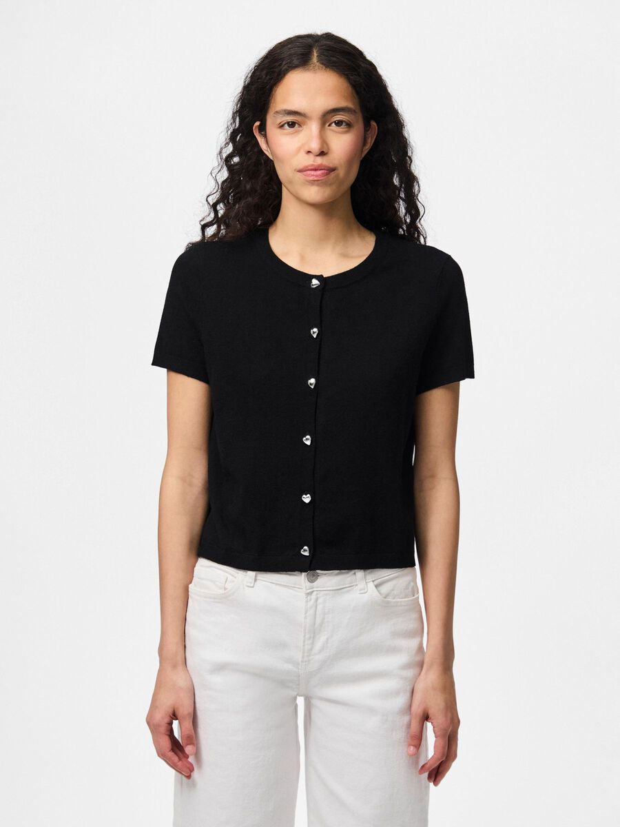 Pieces PCORINA CARDIGAN EN MAILLE, Black, highres - 17159583_Black_003.jpg