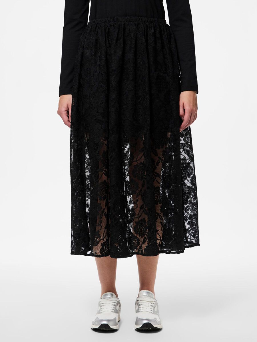 Pieces PCNAVI LACE MIDI SKIRT, Black, highres - 17160178_Black_003.jpg