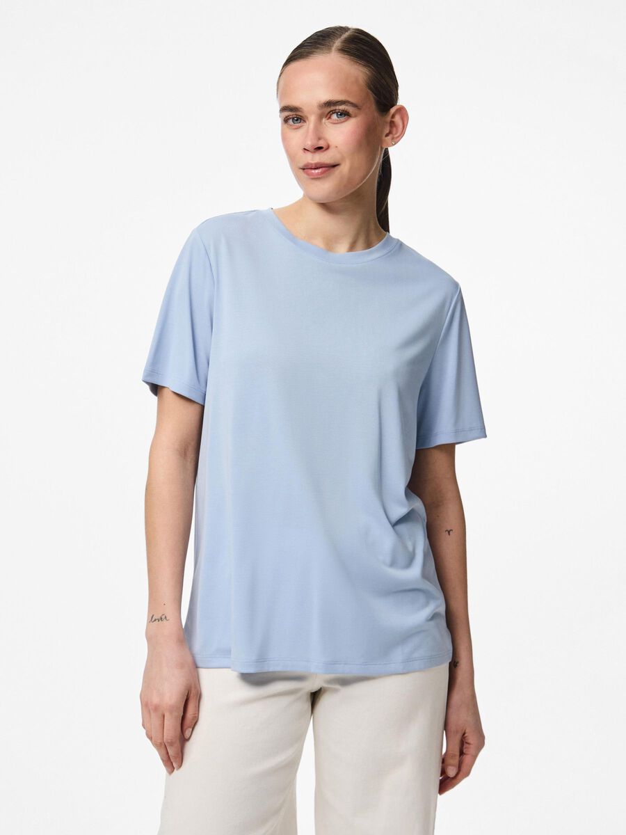 Pieces PCANORA T-SHIRT, Cashmere Blue, highres - 17148789_CashmereBlue_003.jpg