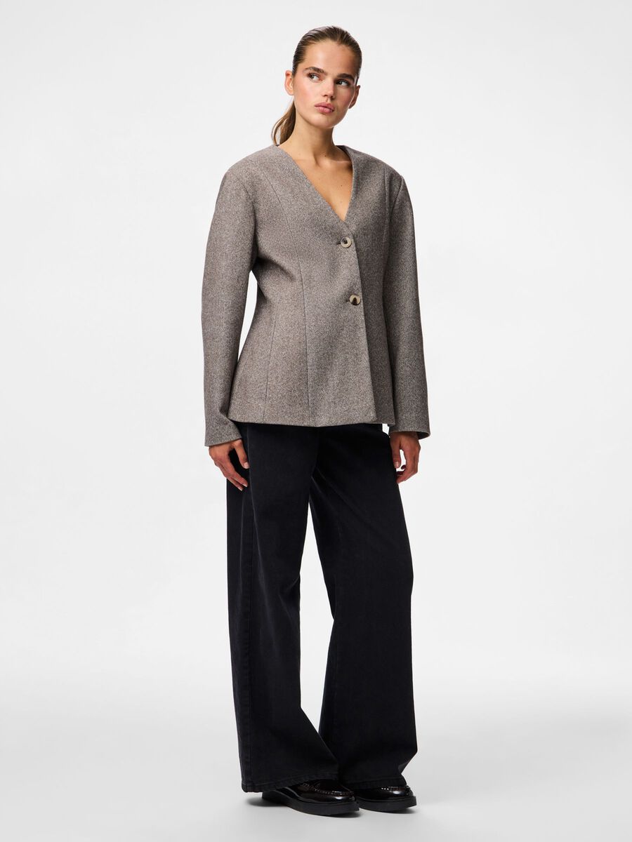 Product carousel image - PCRILEY FITTED BLAZER, Hot Fudge | 3