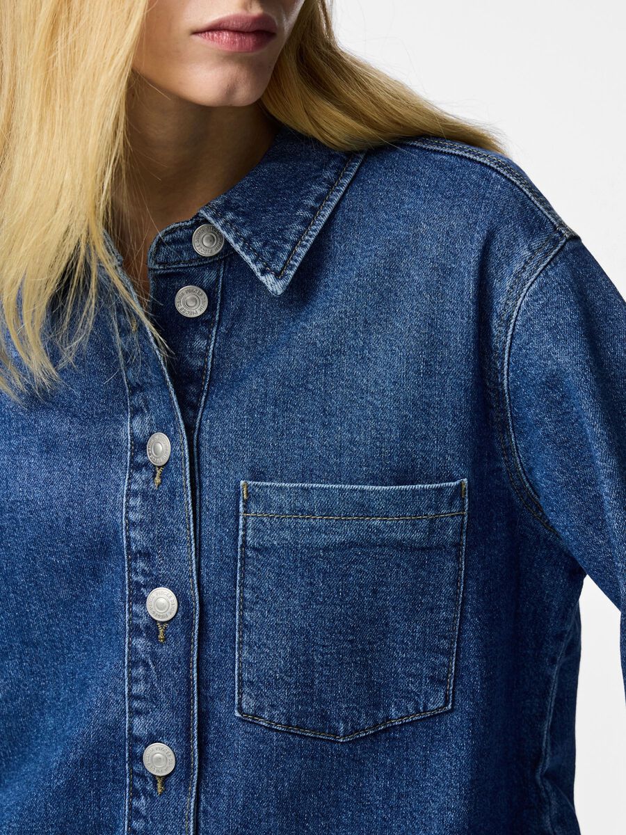 Carousel image - JEANSOWA KOSZULA, Medium Blue Denim | 4