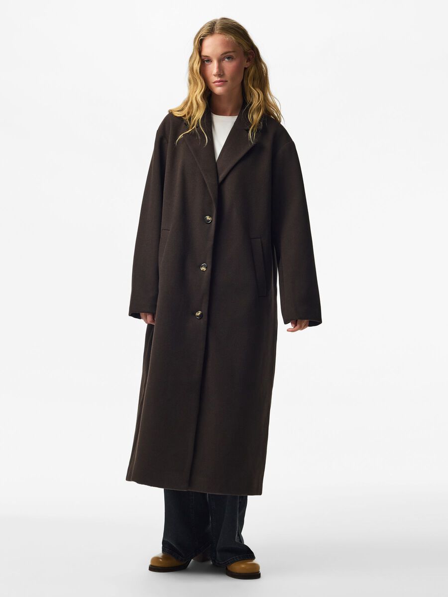 Product carousel image 1 PCAGNES LONG  COAT, Ganache