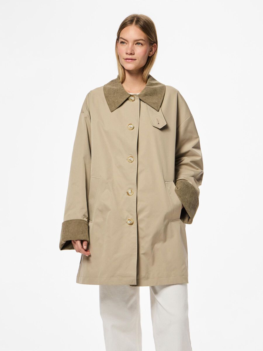 Pieces PCSORMA TRENCHCOAT, Crockery, highres - 17156002_Crockery_1166079_003.jpg