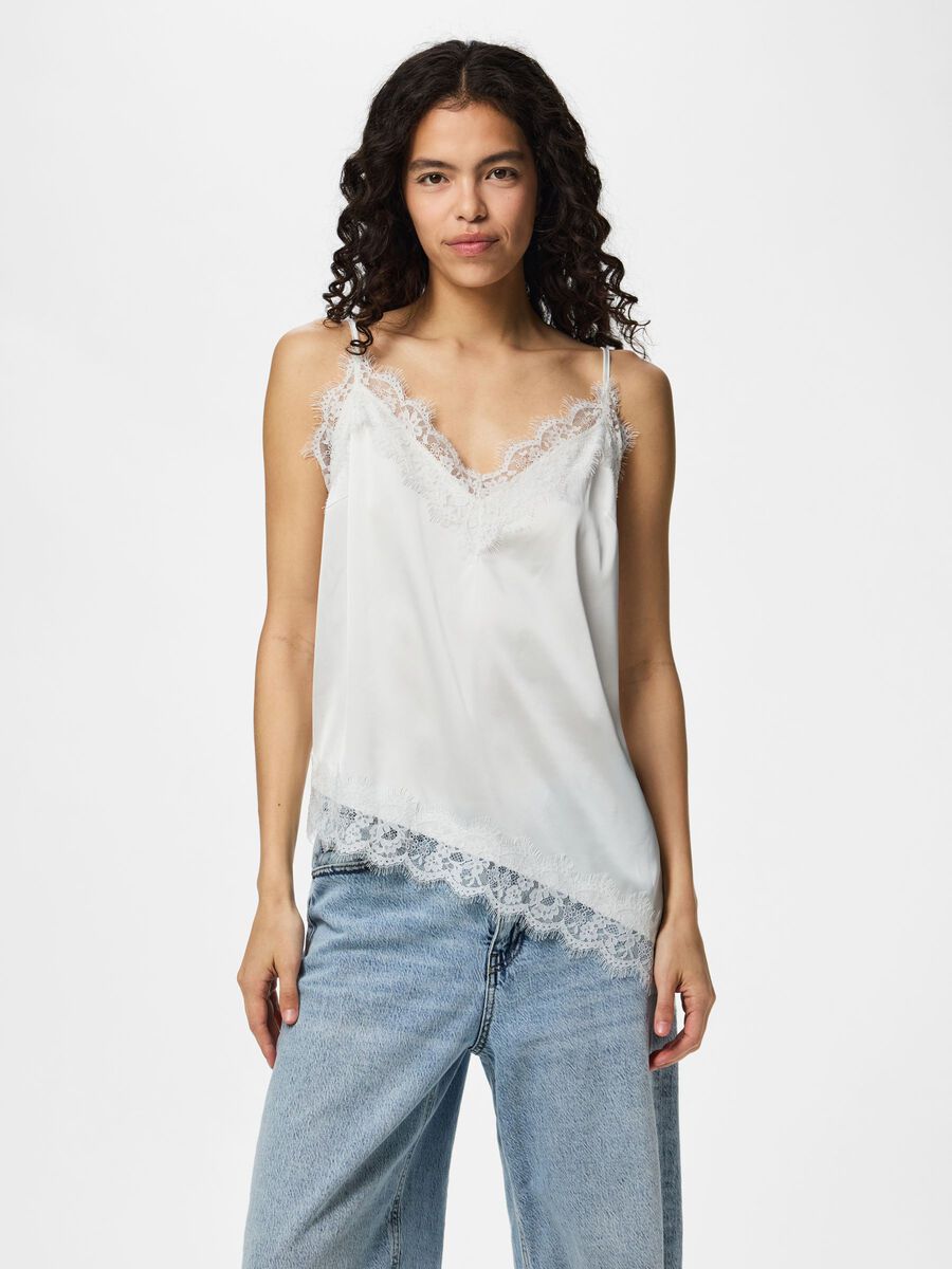 Product carousel image - PCNOMI SATINBLONDE STROPTOP, Burnt Olive | 1