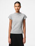 Pieces PCFAMILLA MOCK KNITTED TOP, Medium Grey Melange, highres - 17161140_MediumGreyMelange_003.jpg