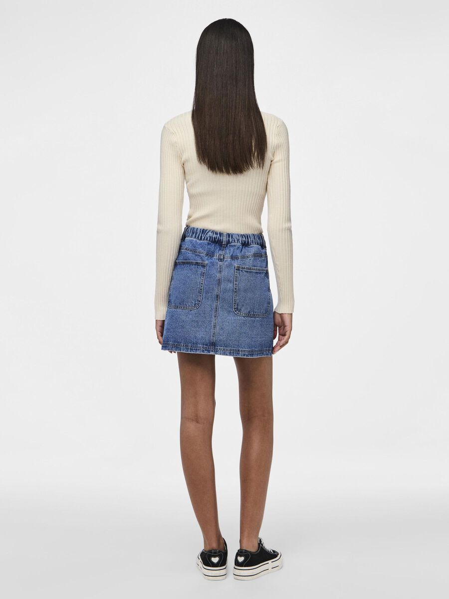 Pieces PCHRISSY DENIM SKIRT, Medium Blue Denim, highres - 17156862_MediumBlueDenim_004.jpg