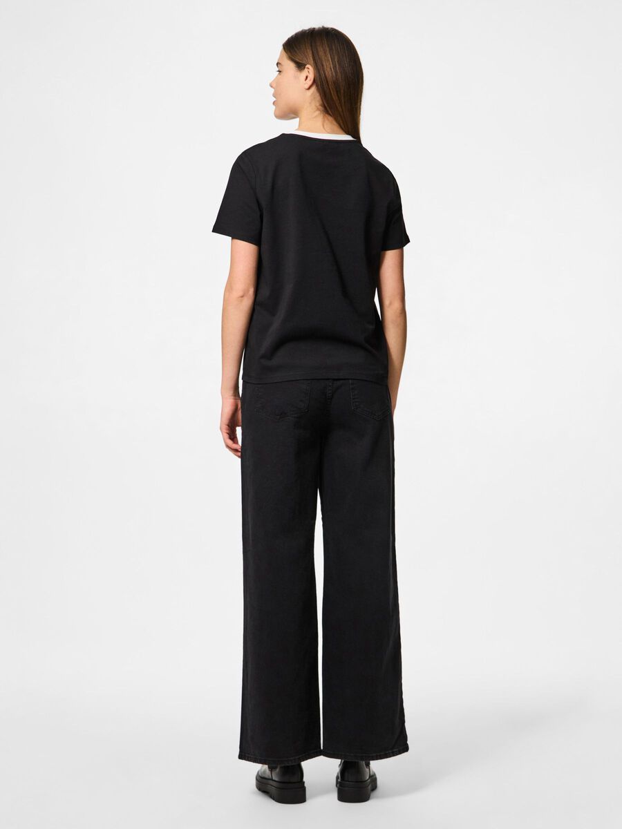 Pieces PCRIA COTTON T-SHIRT, Black, highres - 17140802_Black_1155453_004.jpg