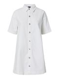 Product image thumbnail - PCSKY A-SHAPE DENIM MINI DRESS, Bright White | 5