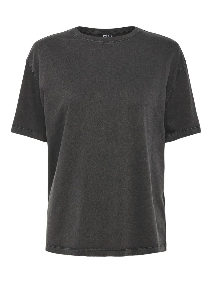 Pieces PCELOISE - DÉLAVÉ T-SHIRT, Black, highres - 17155175_Black_1159615_001.jpg