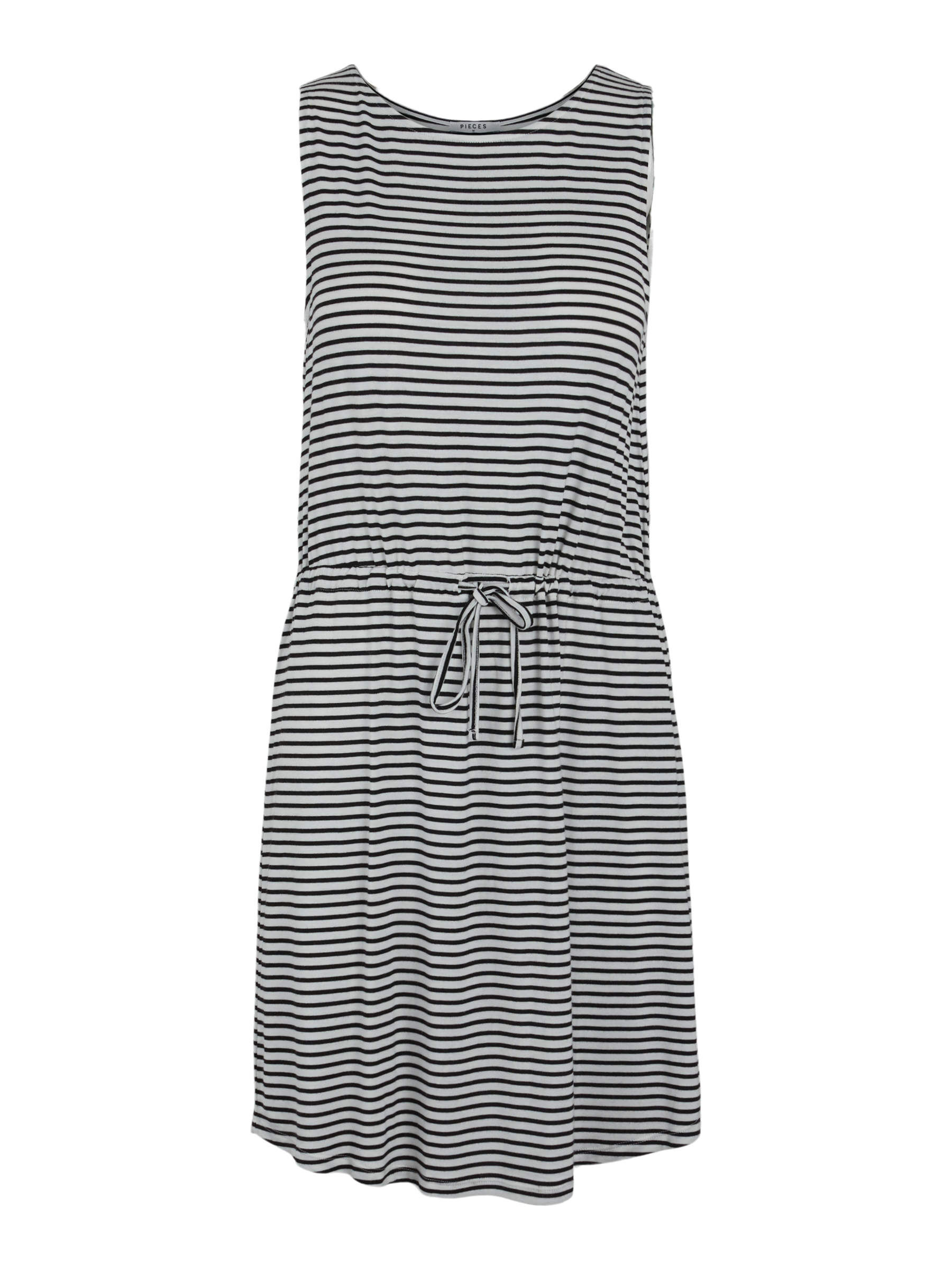 Striped jersey midi dress