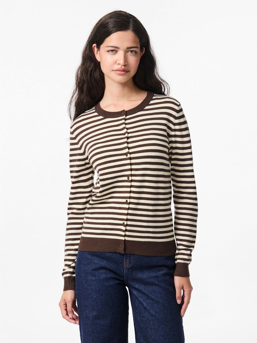 Pieces PCNORA KNITTED CARDIGAN, Hot Fudge, highres - 17154558_HotFudge_1224761_003.jpg