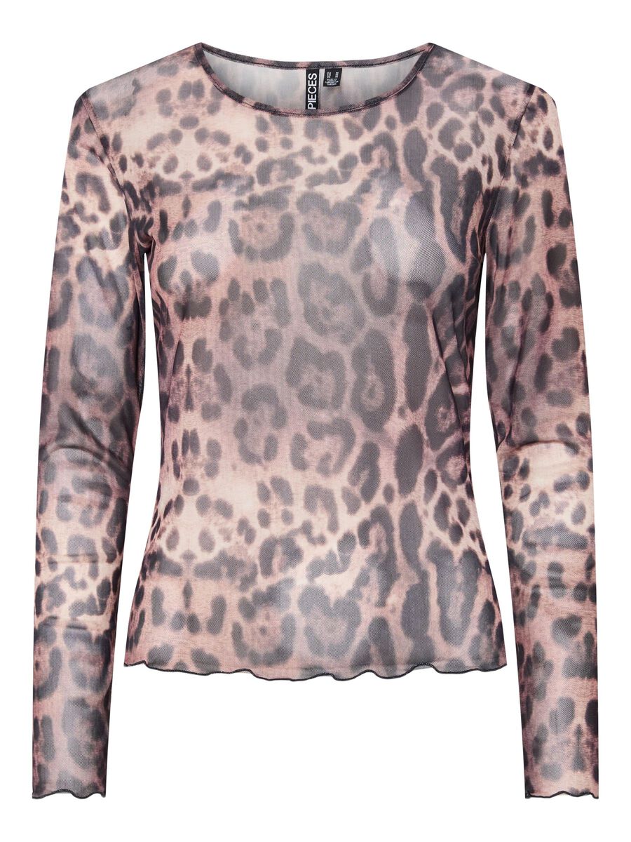 Pieces PCFRIDA MESH LEOPARD TOP, Black, highres - 17162384_Black_1234067_001.jpg