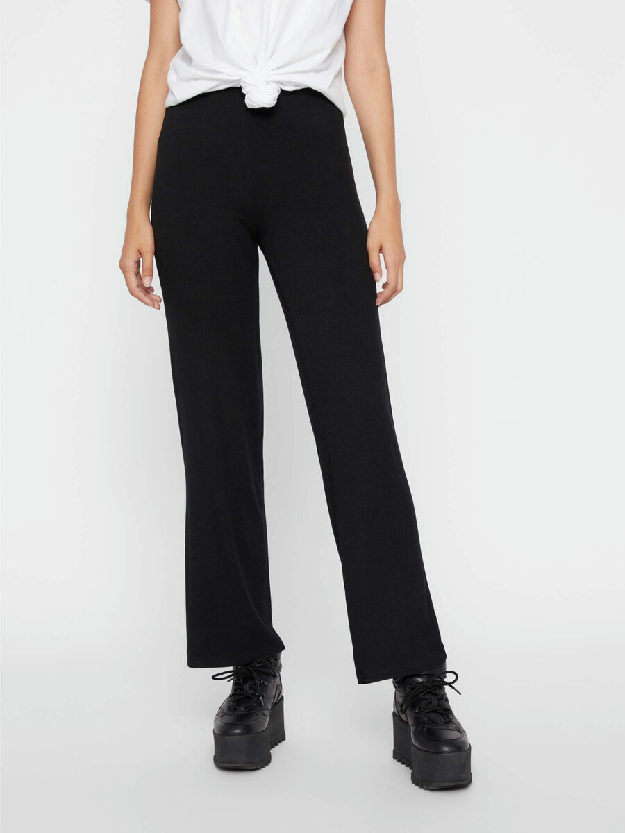 Pieces JAMBE AMPLE VISCOSE PANTALON, Black, highres - 17101402_Black_003.jpg