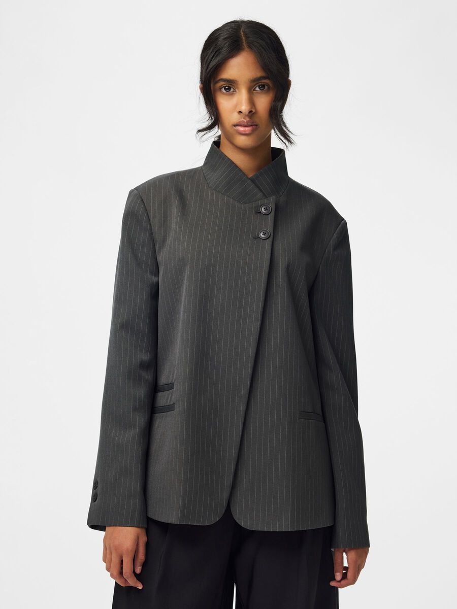 Product carousel image 1 PCFALKA - &Agrave; RAYURES BLAZER, Asphalt