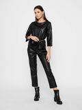 Pieces LEATHER LOOK BLOUSE, Black, highres - 17105543_Black_005.jpg