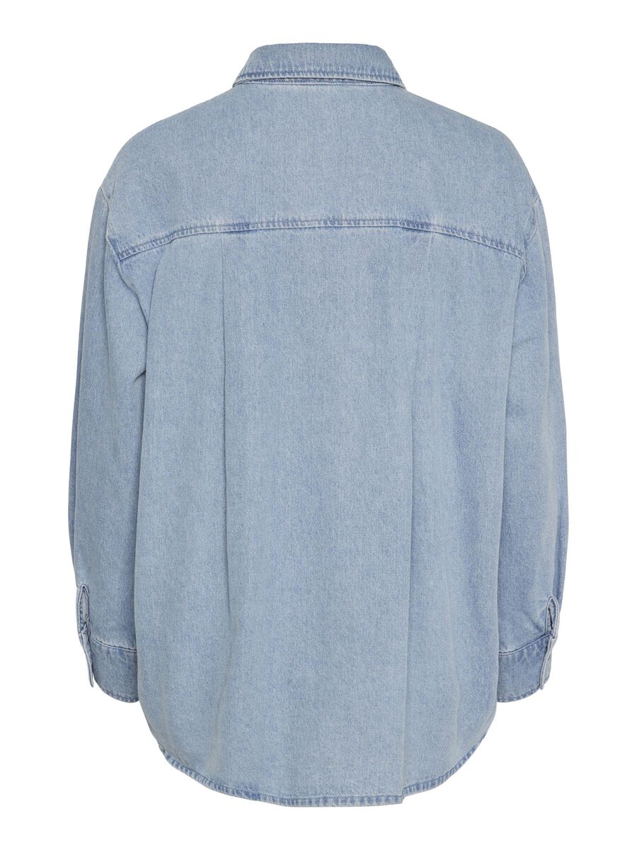 Pieces PCMAISIE DENIM SHIRT, Light Blue Denim, highres - 17150991_LightBlueDenim_002.jpg