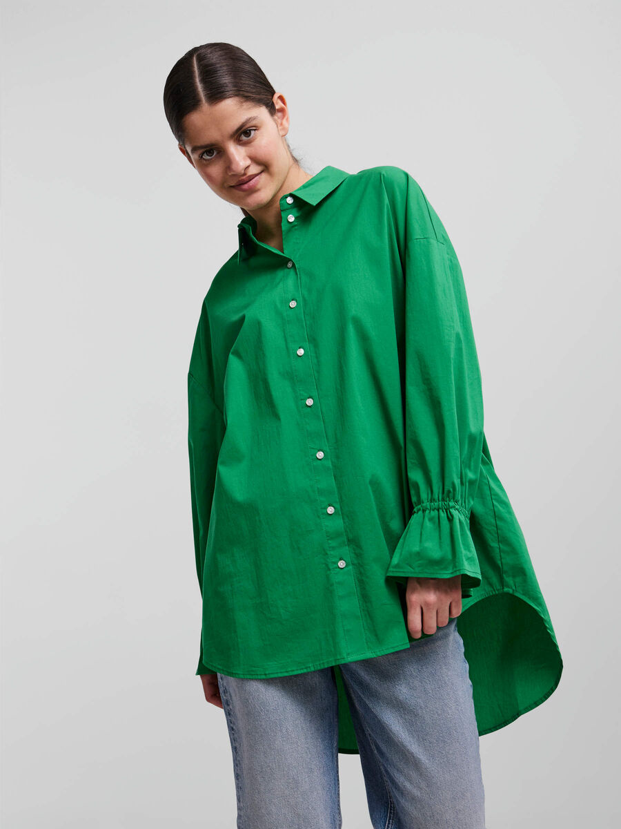 Pieces OVERSIZE SKJORTE, Simply Green, highres - 17114846_SimplyGreen_003.jpg