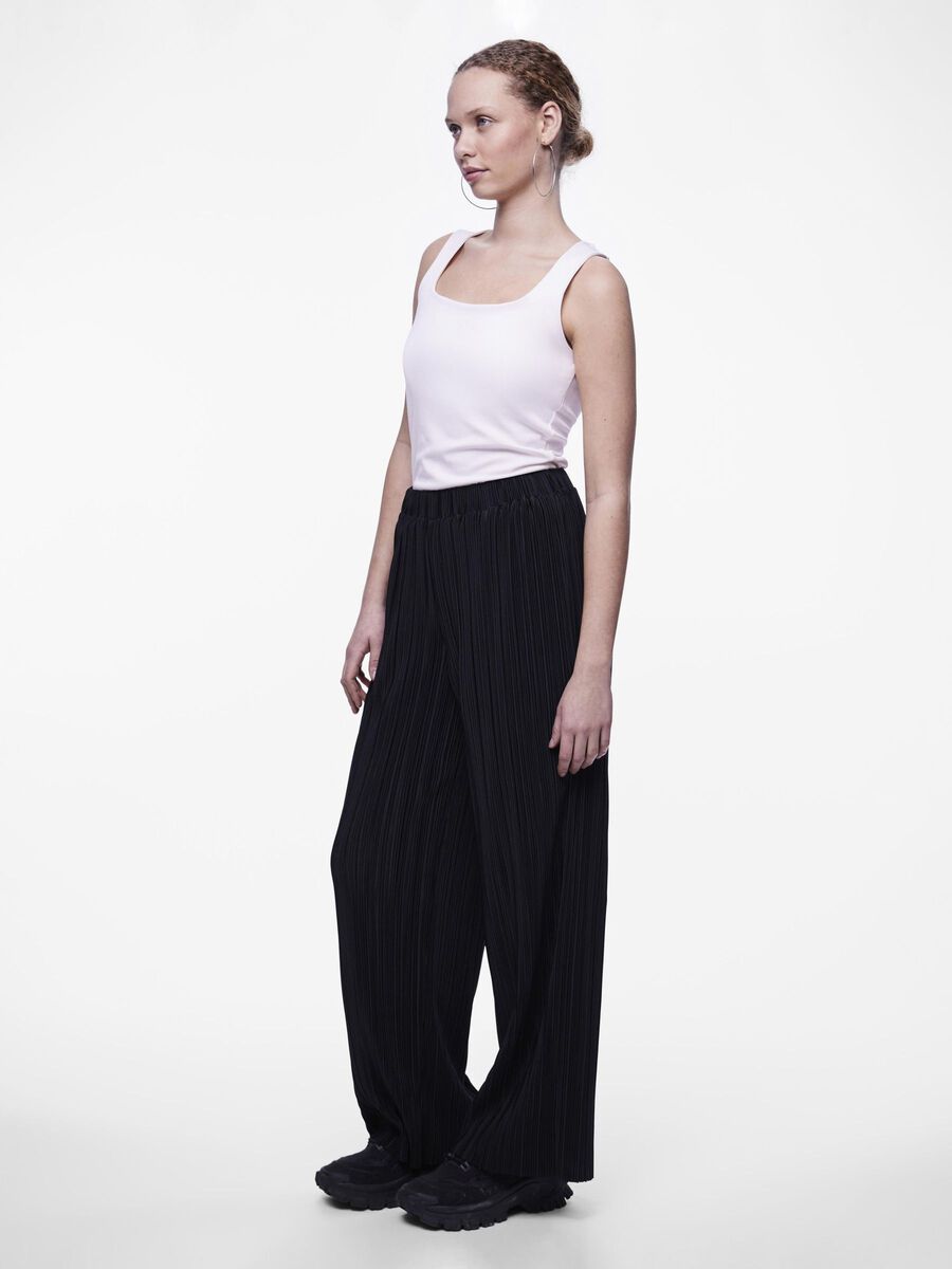 Pieces PCPAMMI WIDE-LEG TROUSERS, Black, highres - 17149317_Black_005.jpg