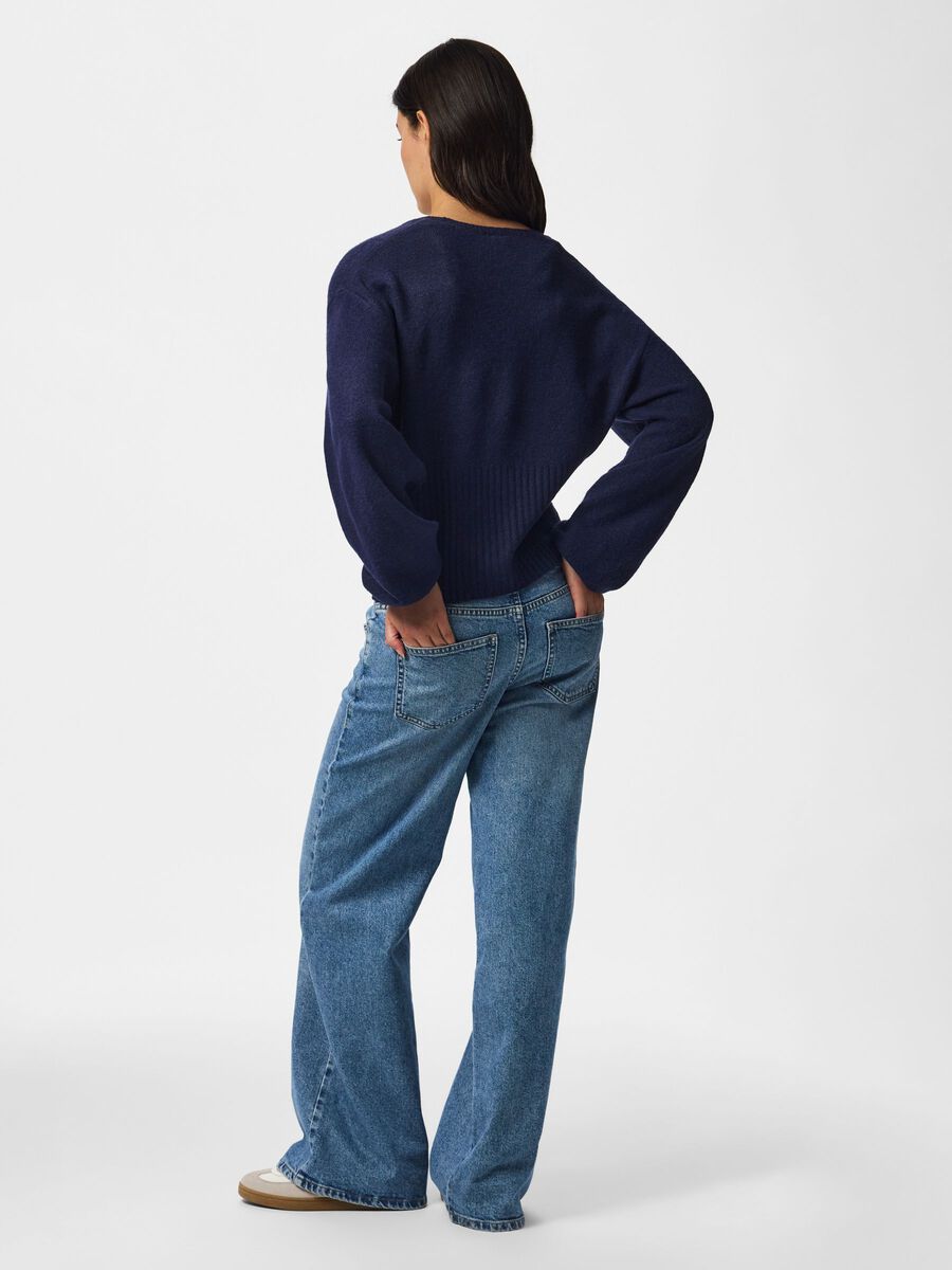 Product carousel image 2 PCSALLY STRIKKET CARDIGAN, Maritime Blue