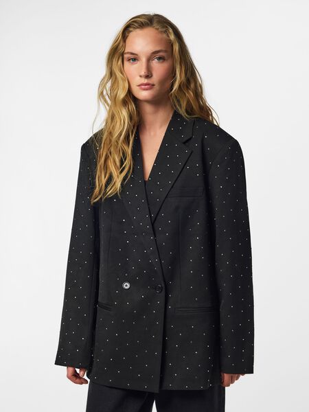 Pieces PCFALKE RHINESTONE BLAZER, Black, highres - 17170213_Black_003.jpg