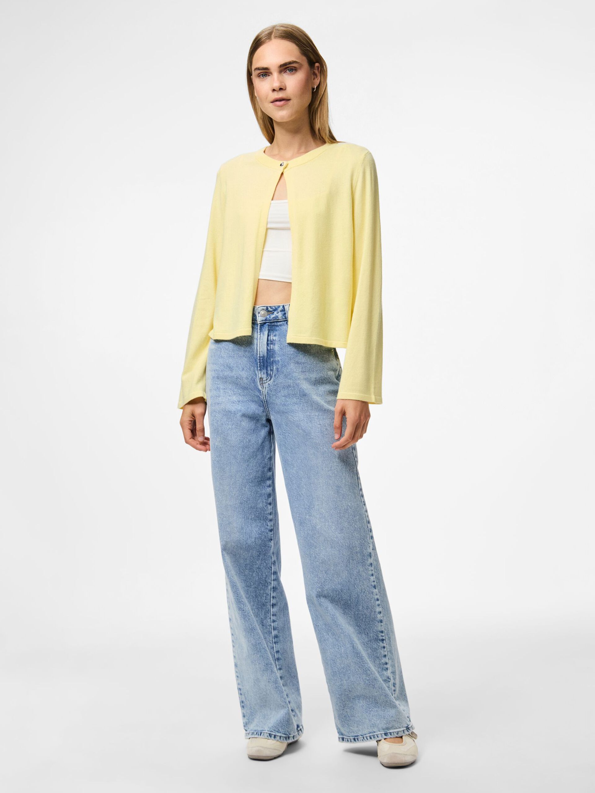 Carousel image - PCORINA KNITTED CARDIGAN, French Vanilla | 3