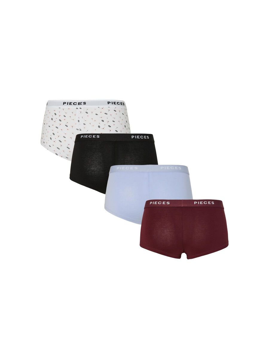 Pieces PCLOGO LADY BOXER SHORTS, Tawny Port, highres - 17106857_TawnyPort_1223839_001.jpg