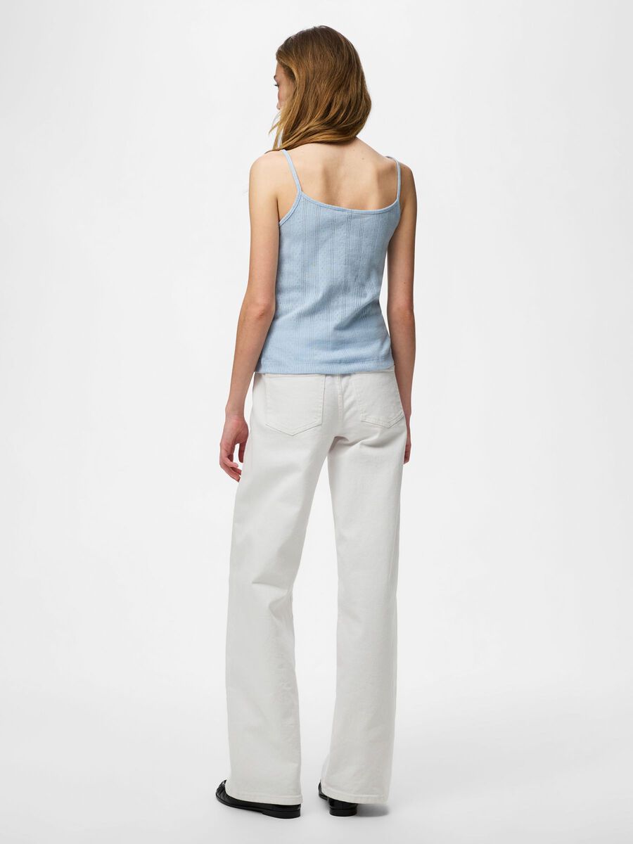 Product carousel image - PCMARIE POINTELLE TOP, Cashmere Blue | 2