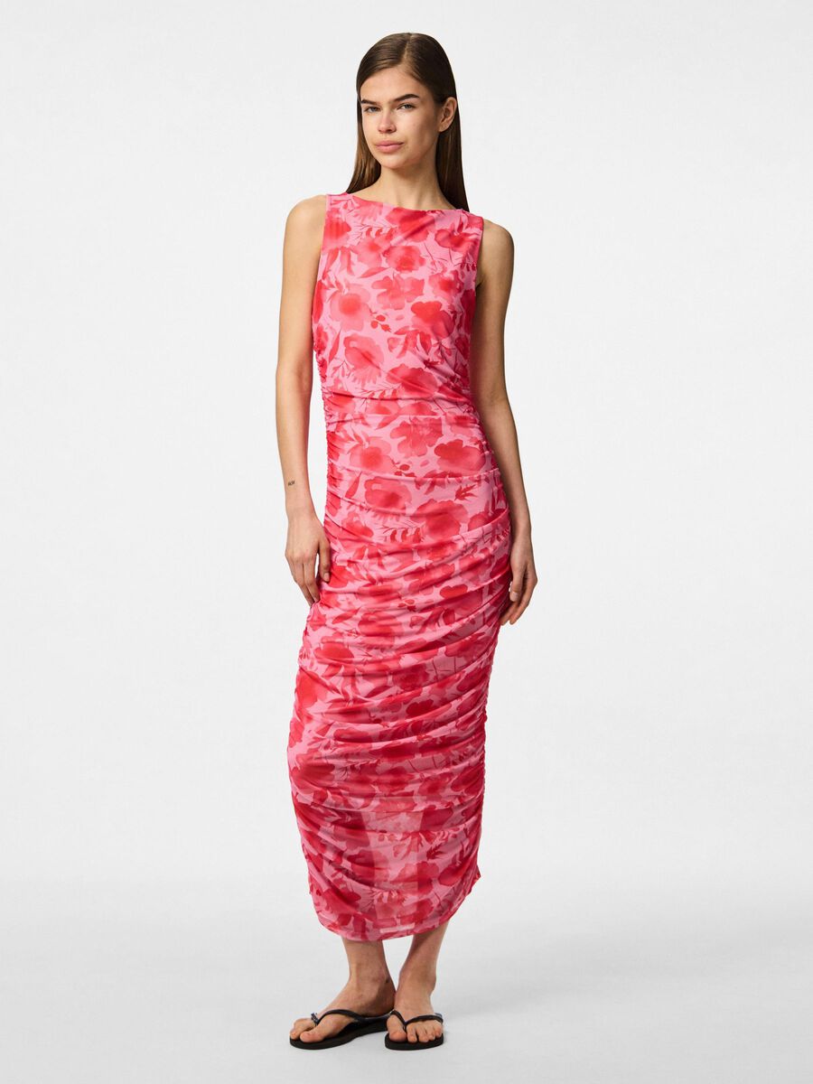 Pieces PCALLY LONG DRESS, Pink Tulle, highres - 17162133_PinkTulle_1231316_003.jpg