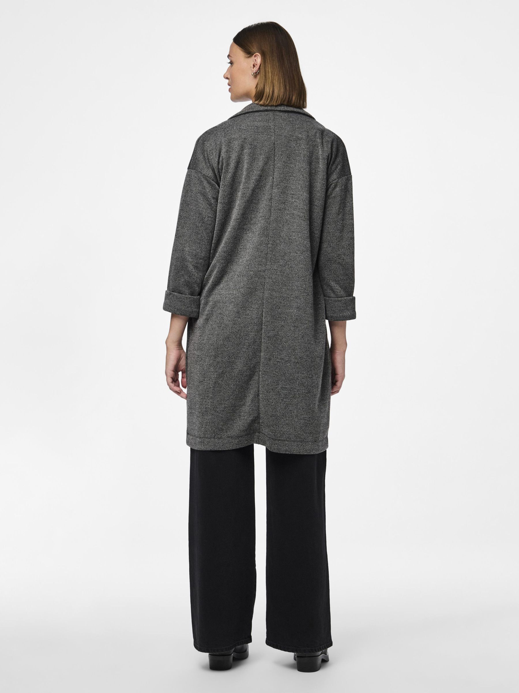 Long grey coatigan top