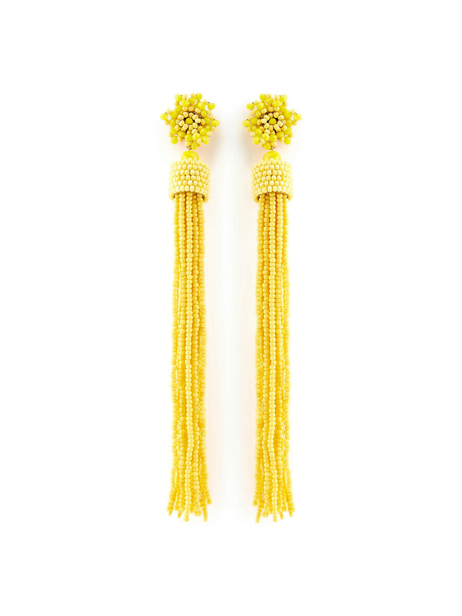 Pieces SOLID-COLOURED TASSEL EARRINGS, Popcorn, highres - 17094551_Popcorn_001.jpg